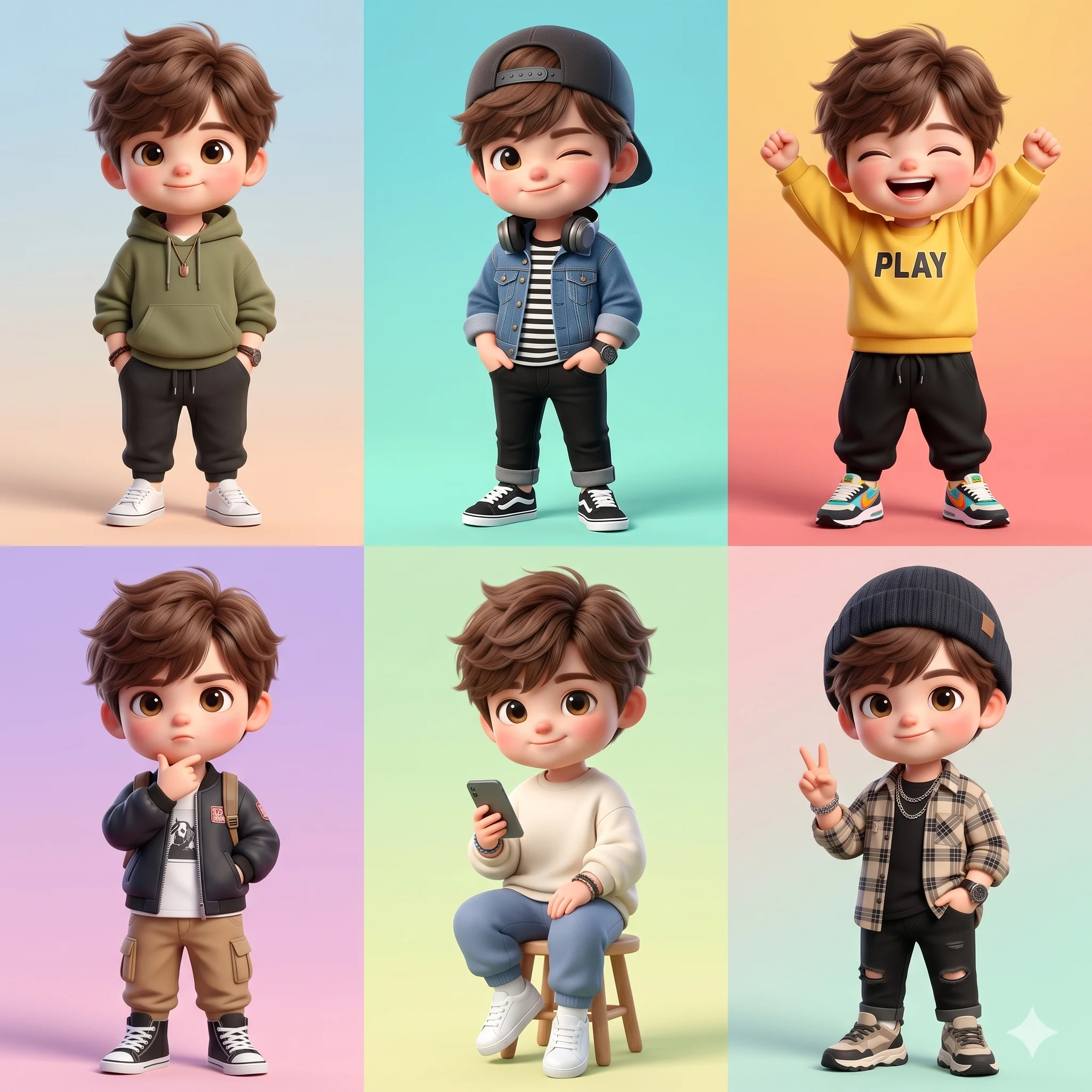 Mini Avatar Collection 3d Illustration