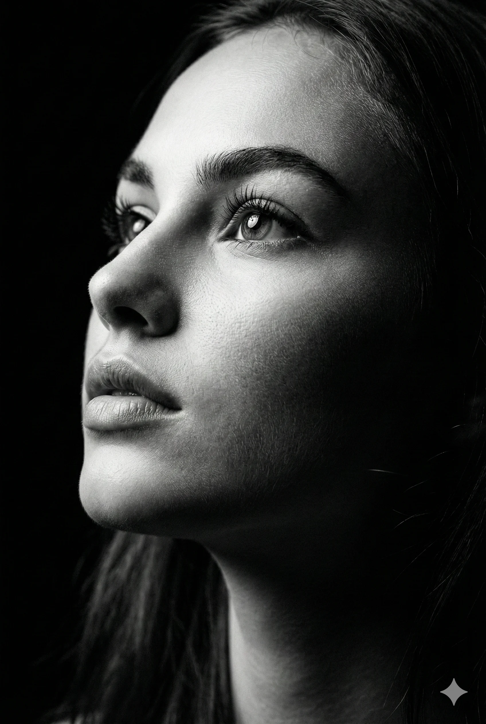 Chiaroscuro Black Portrait