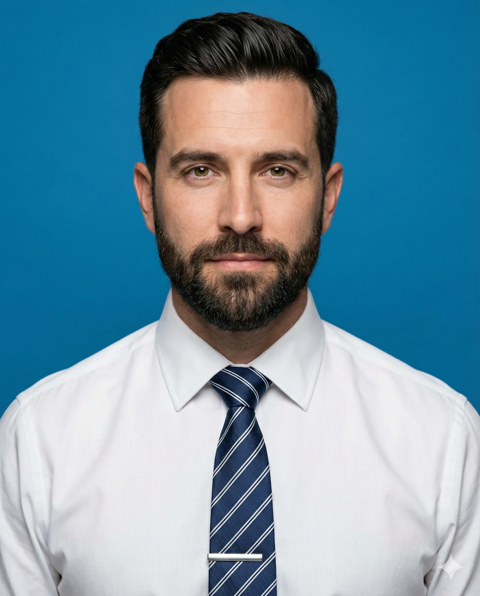 Blue Backdrop Headshot Linkedin Profile Picture