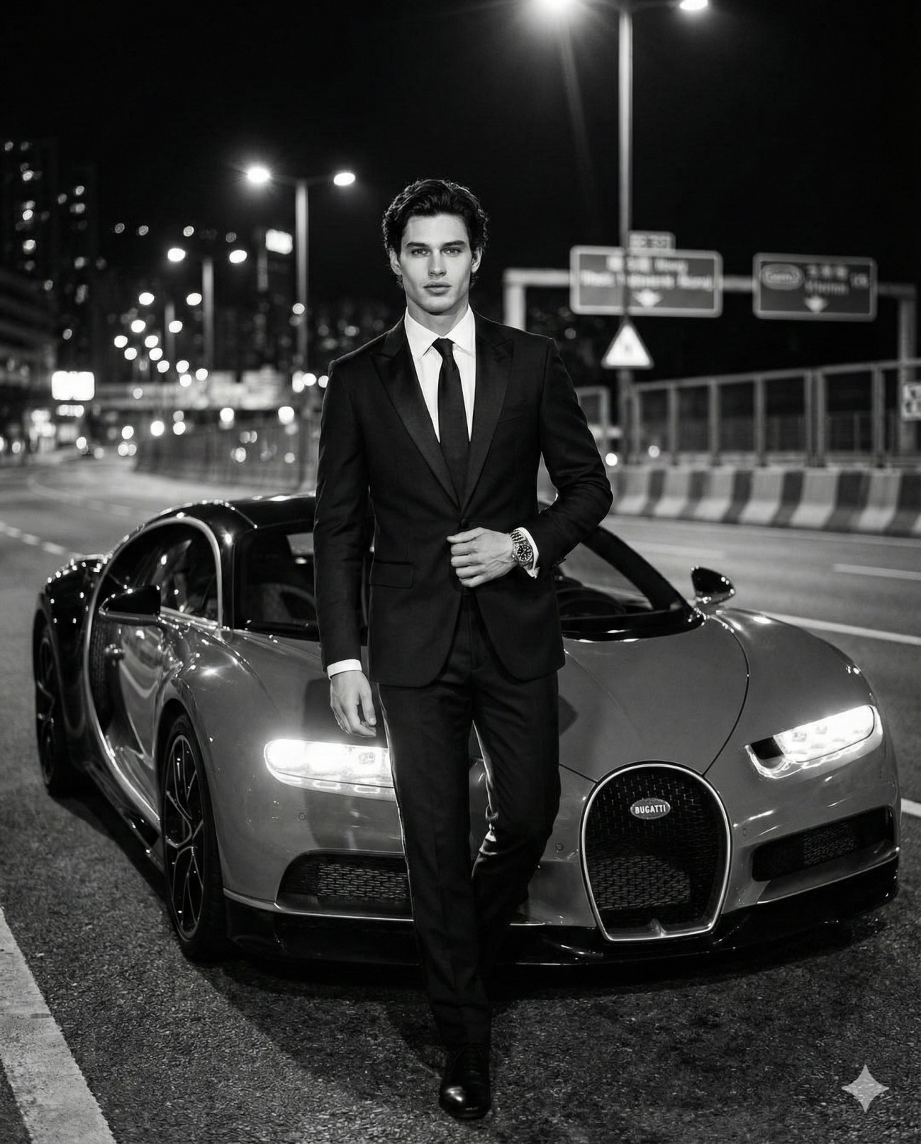 Bugatti Nights Black Portrait