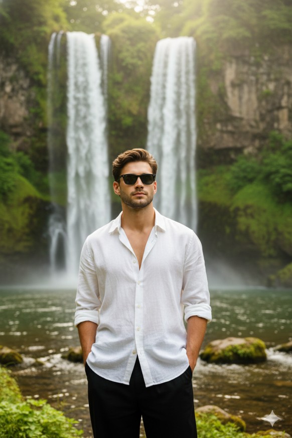 Chasing Waterfalls Lifestyle Portrait