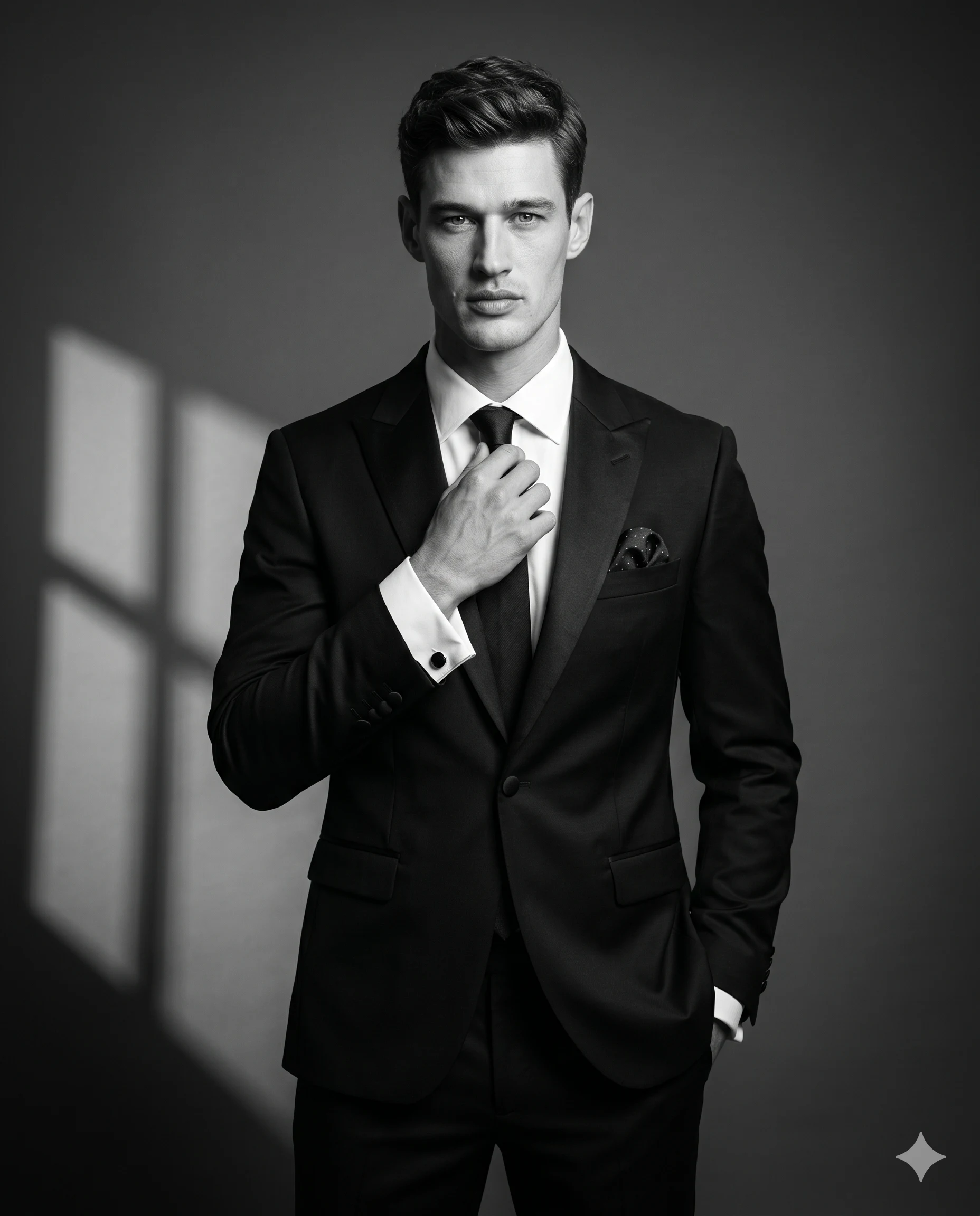 Midnight Suit and Shadow Portrait