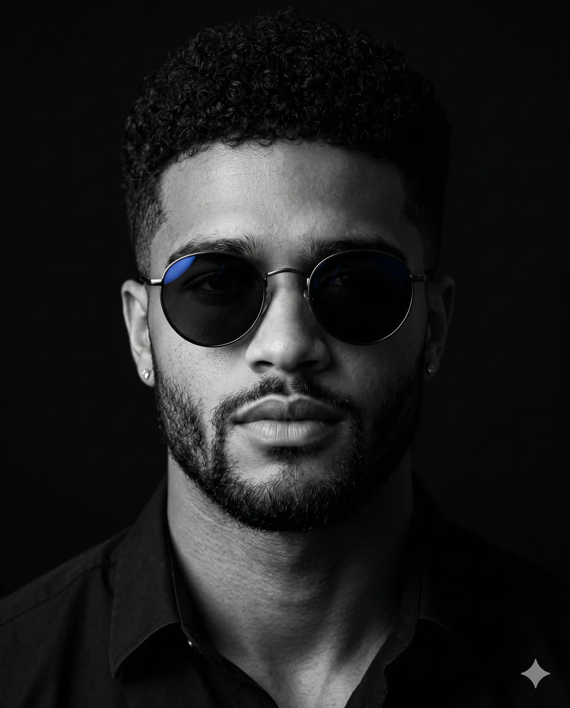 Monochrome Enigma Black Portrait
