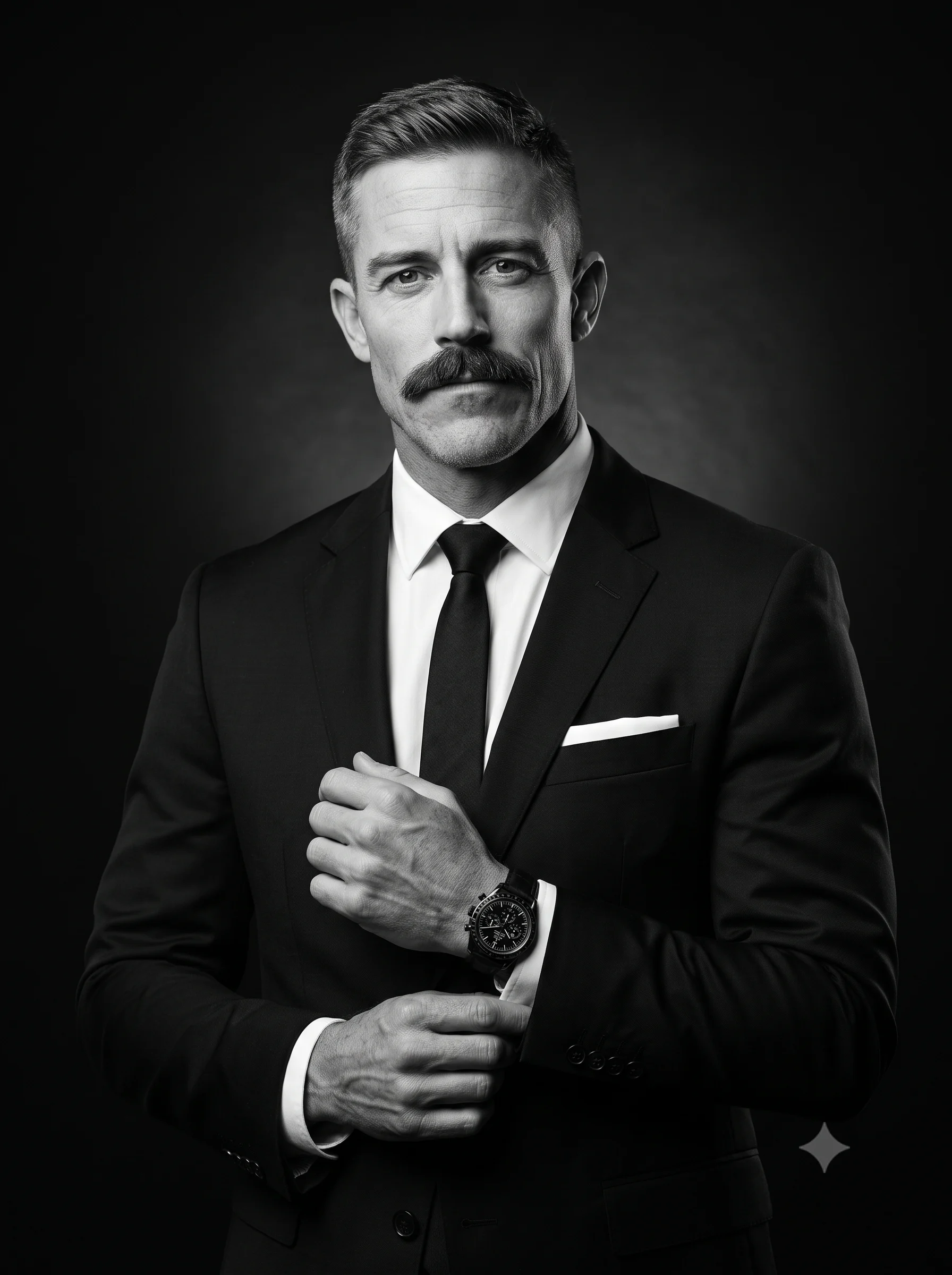 The Monochrome Gentleman Black Portrait