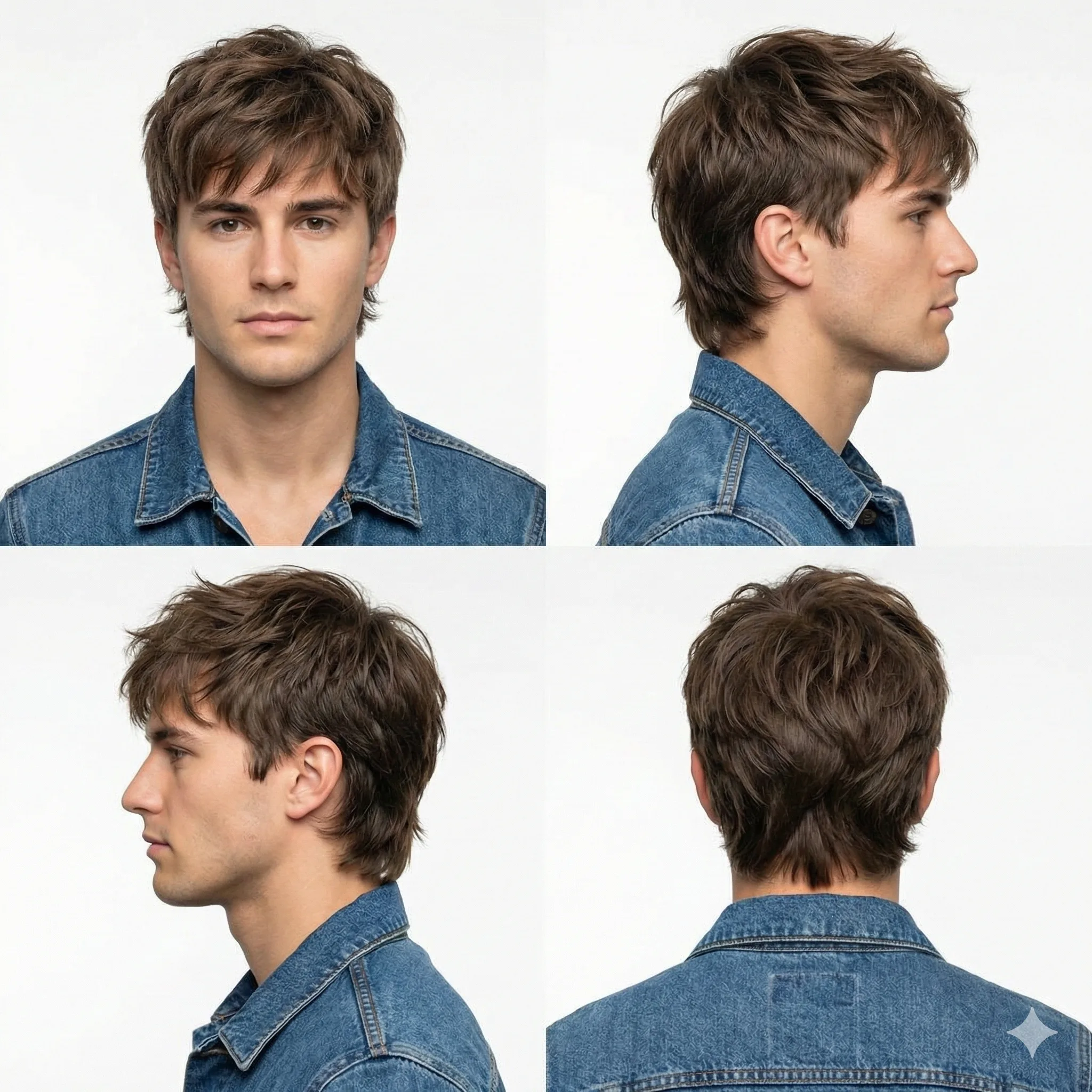 Classic Wolf Cut Hairstyle Portrait