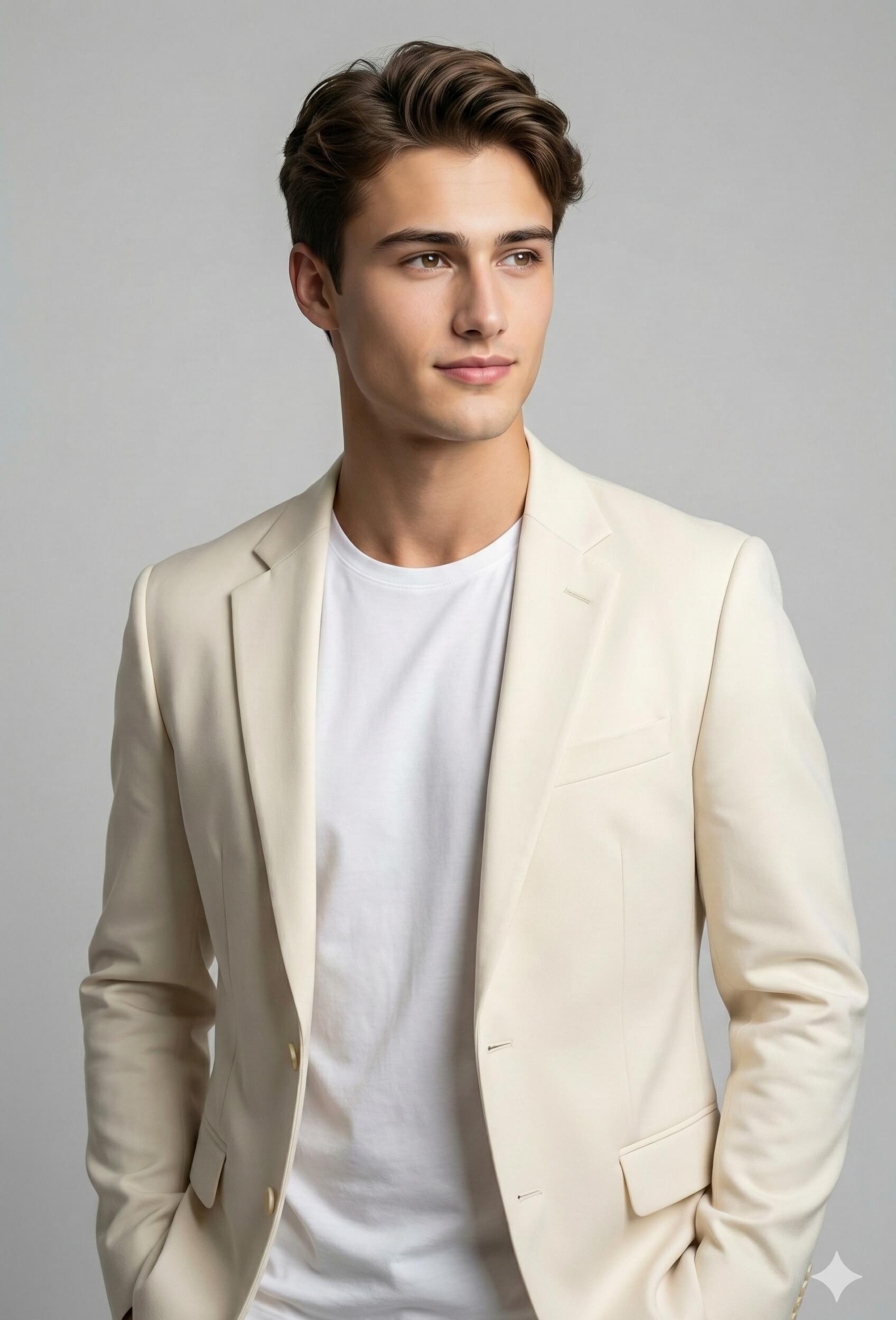 Cream and Confidence Fashion Portrait