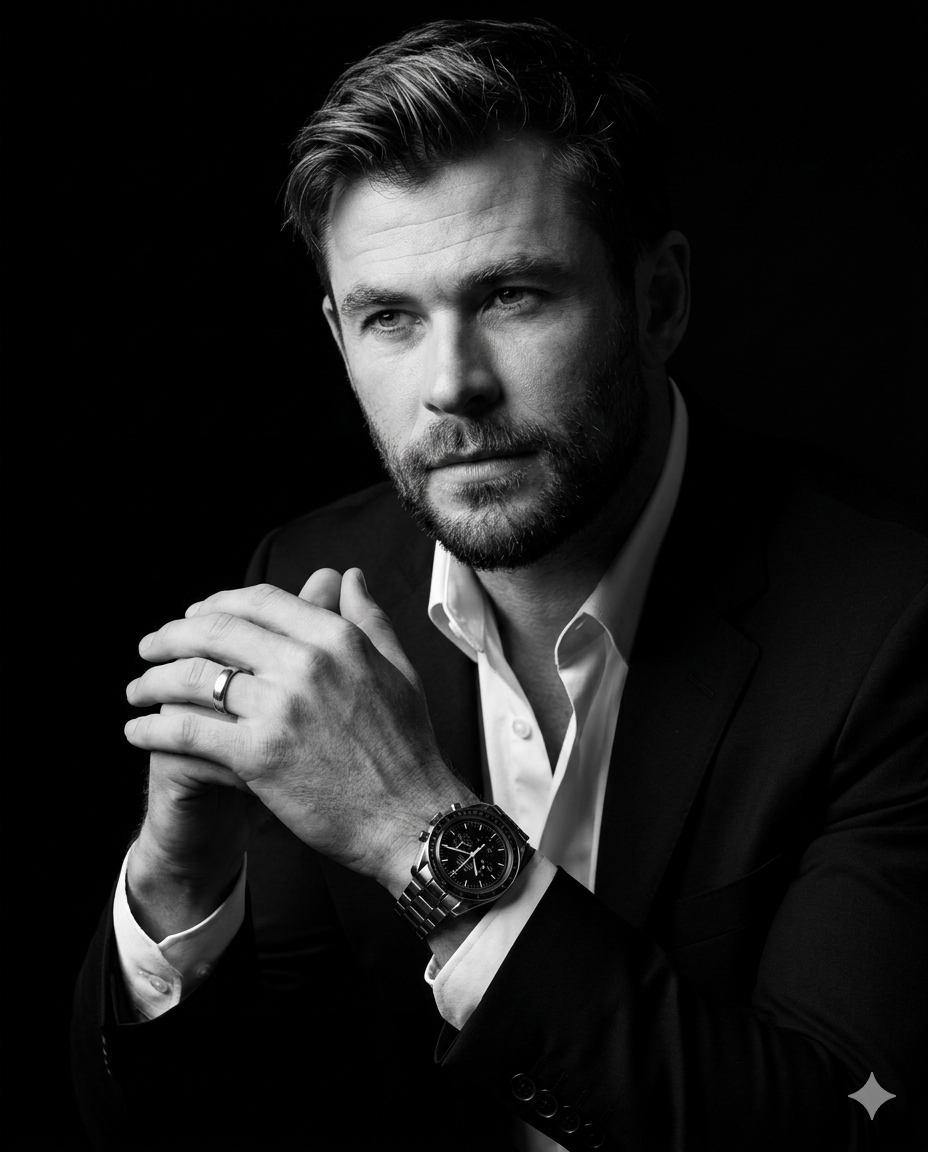 Monochrome Sophistication Black Portrait