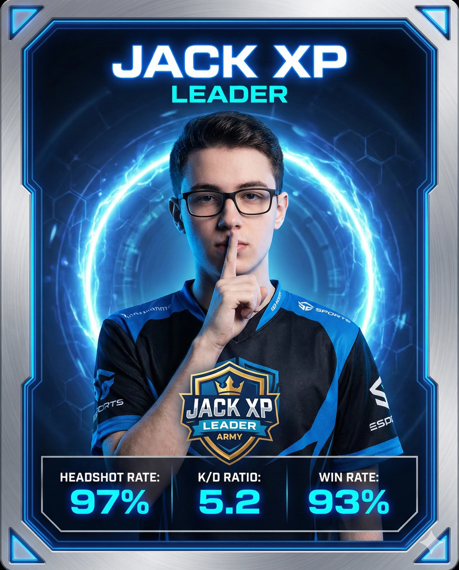 Elite Stat Card Digital Portrait