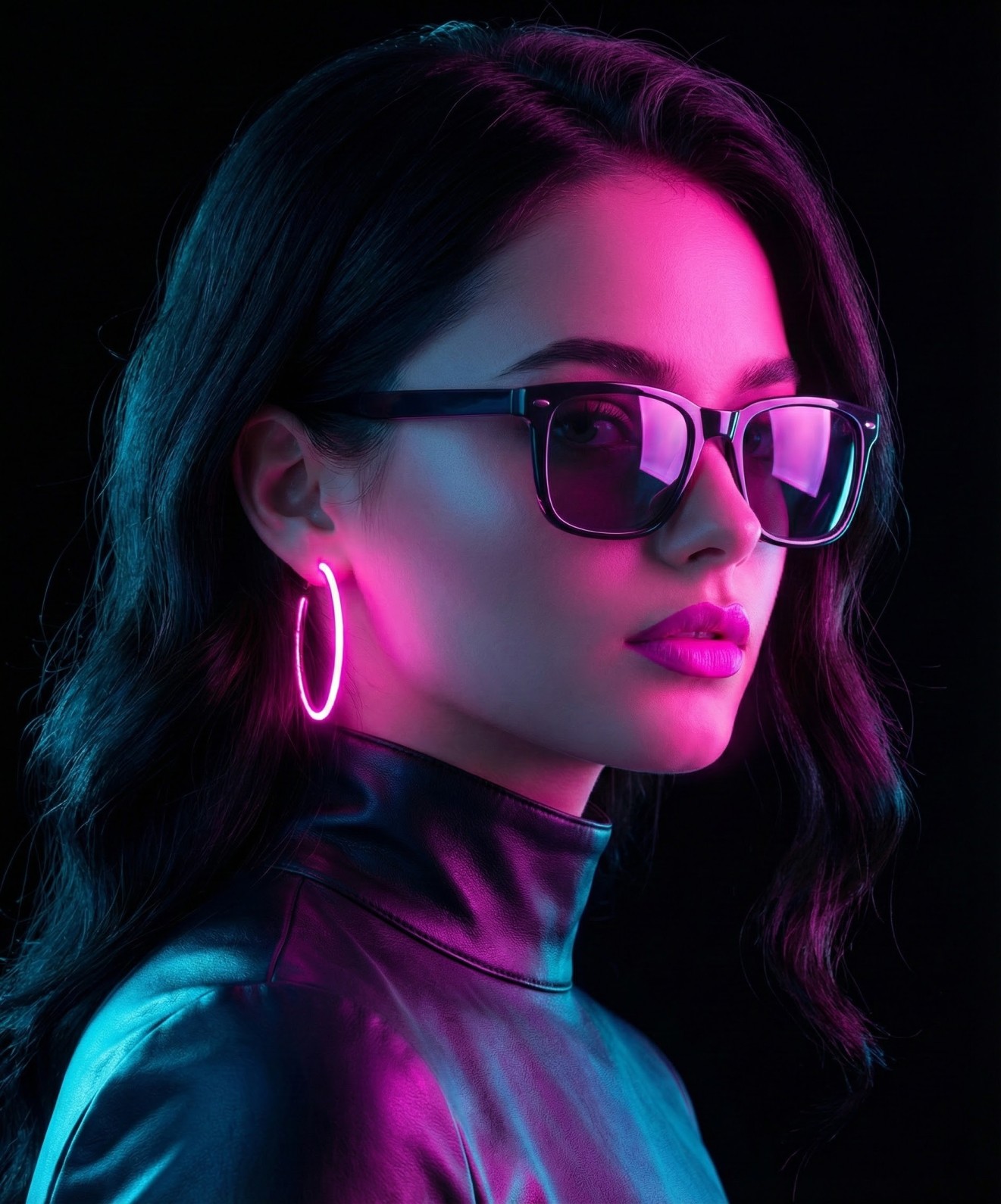 Glow-up Night Fashion Portrait