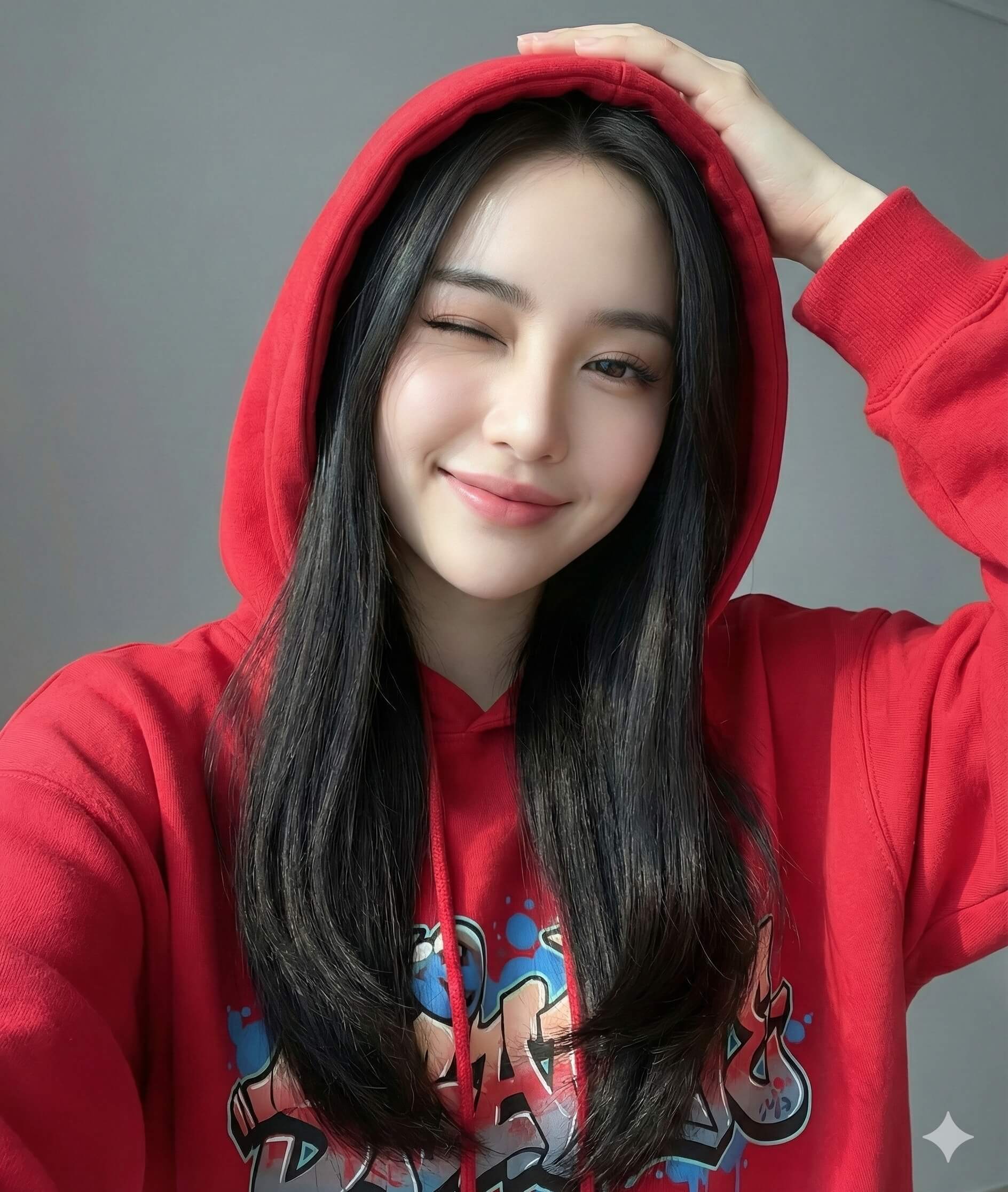 Oversized Hoodie Cozy Aesthetic Young Portrait