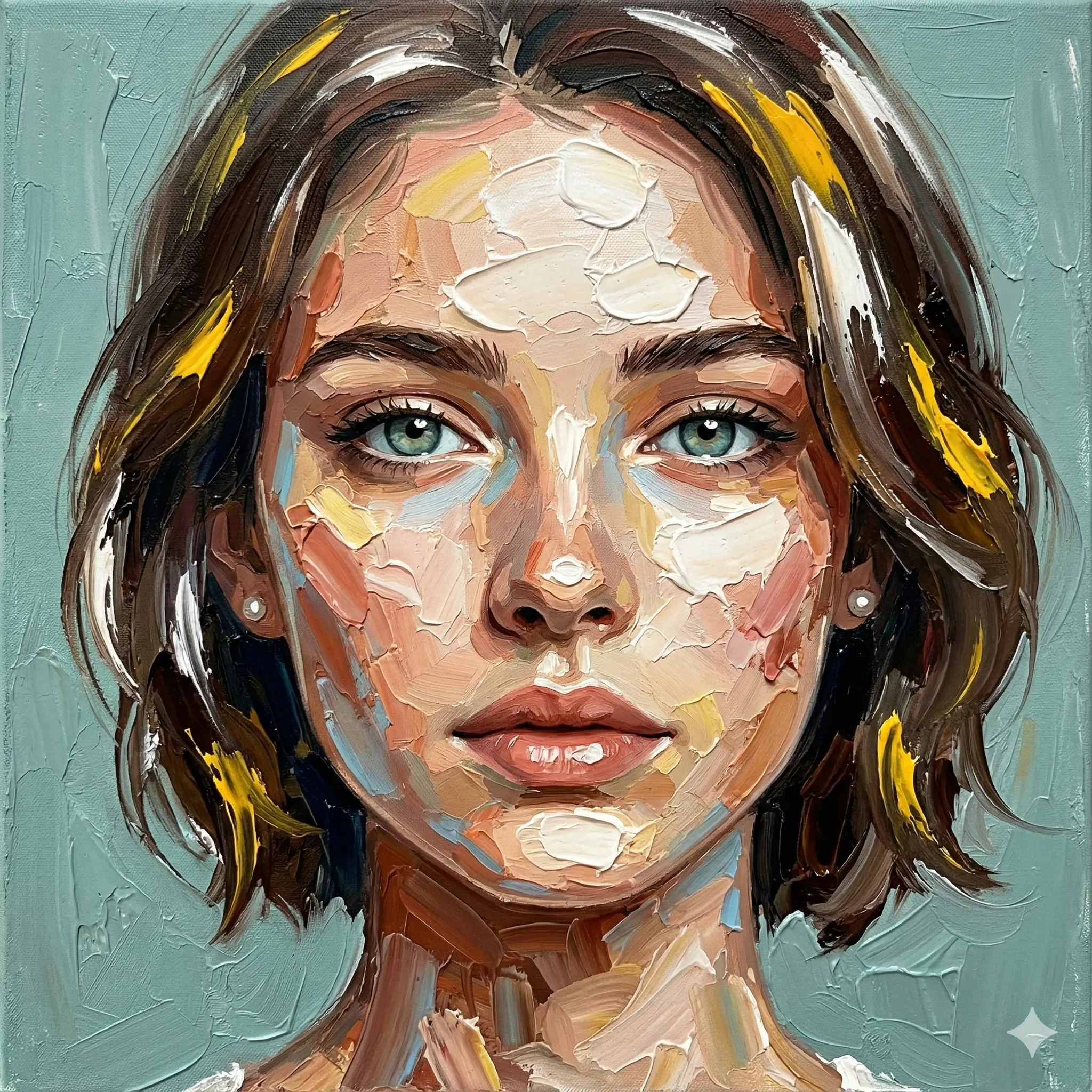Impasto Reflection Drawing Art