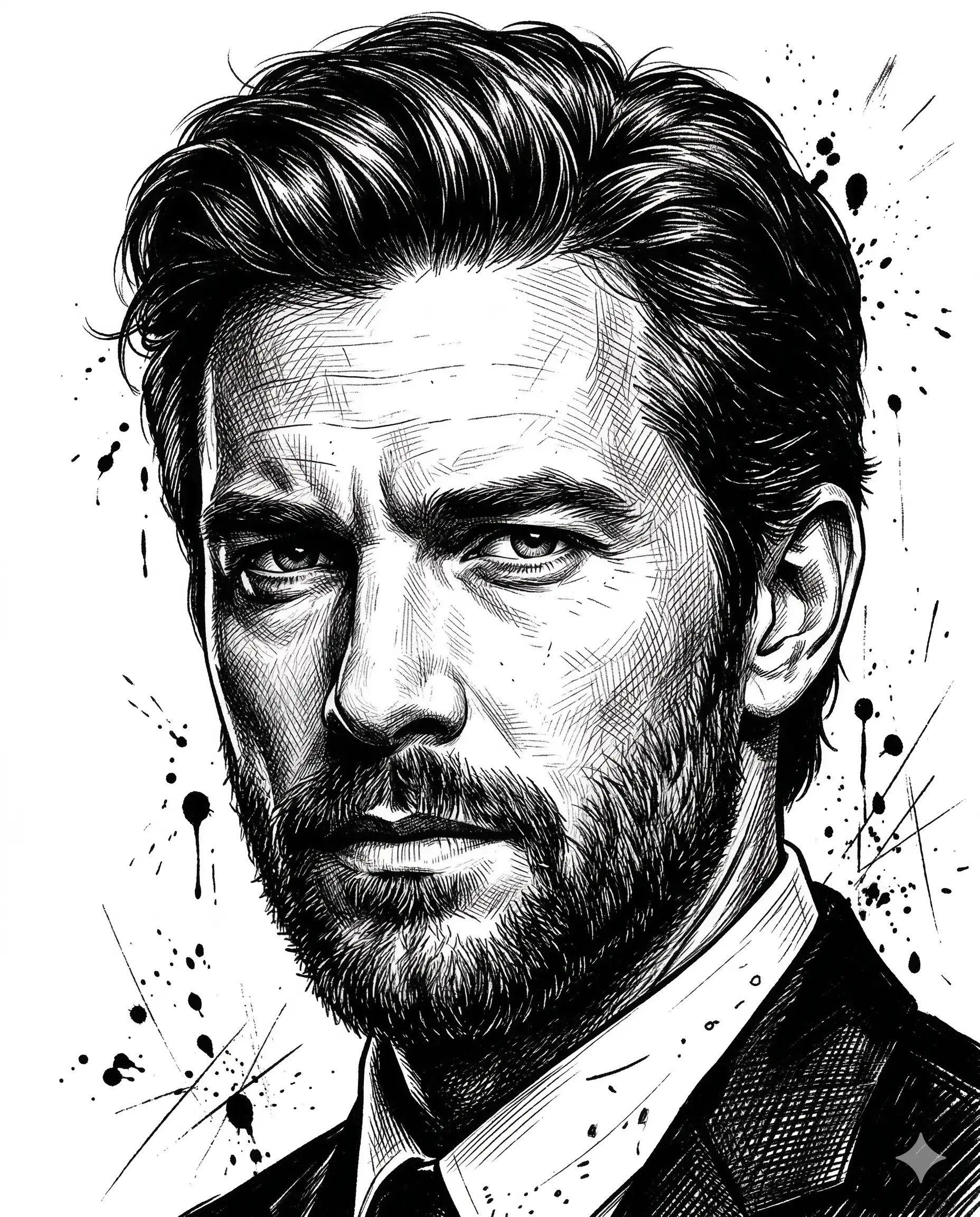 Splattered Noir Character Design
