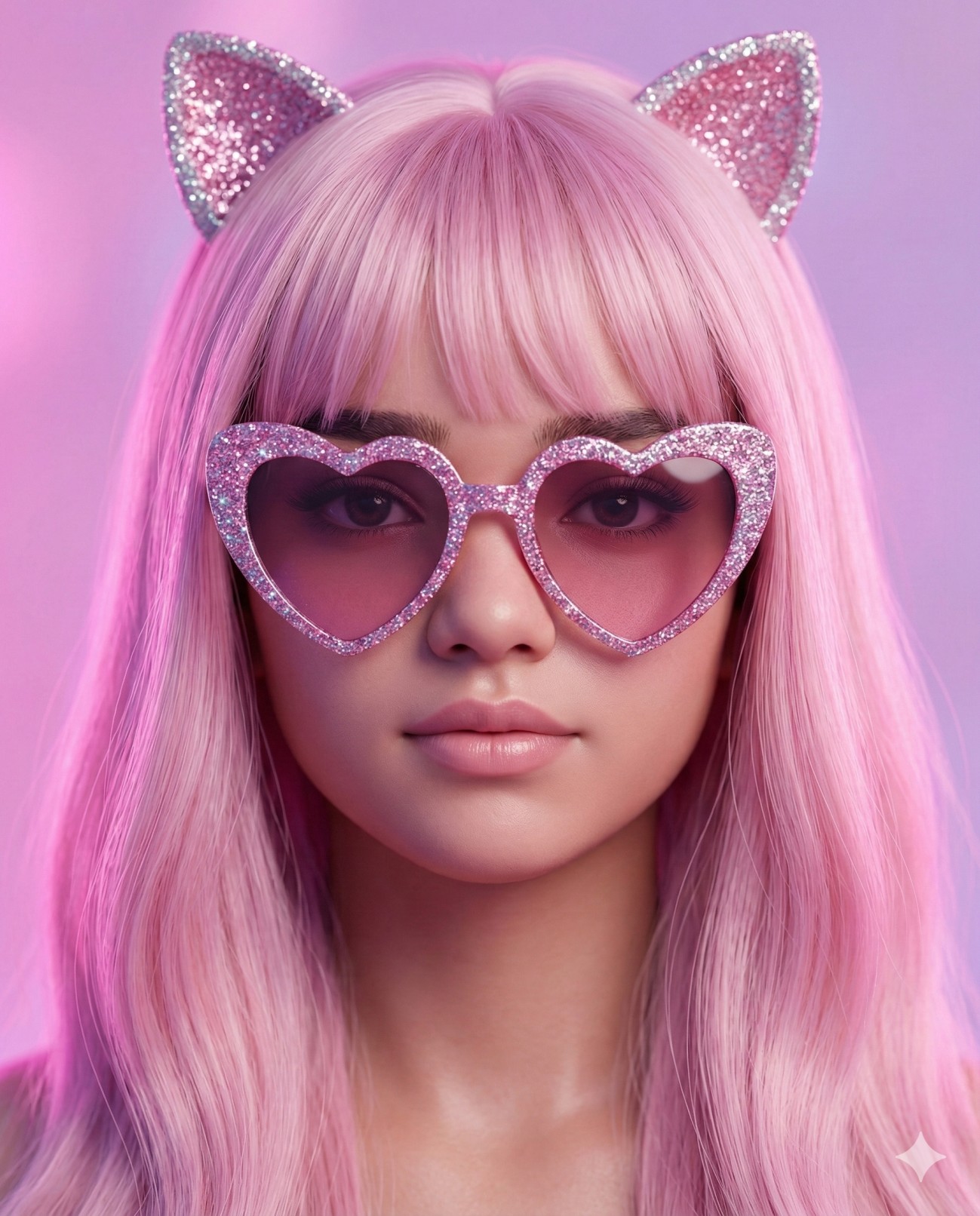 Kawaii Cat Aesthetic Cute Girl Illustration Portrait