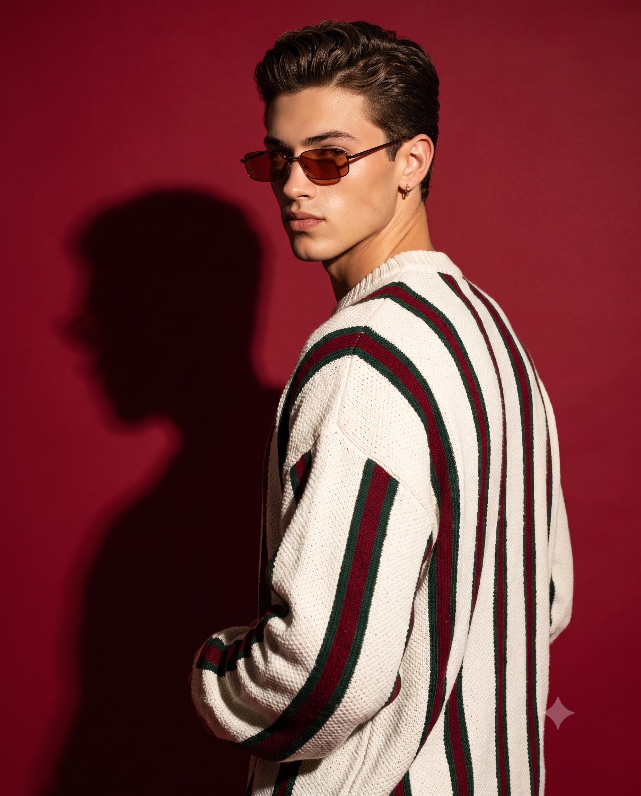 Retro Frames and Hard Shadows Portrait