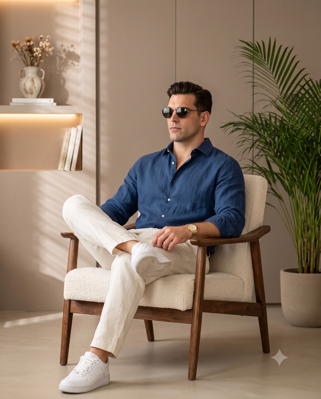 Smart Casual Menswear Indoor Lifestyle Portrait