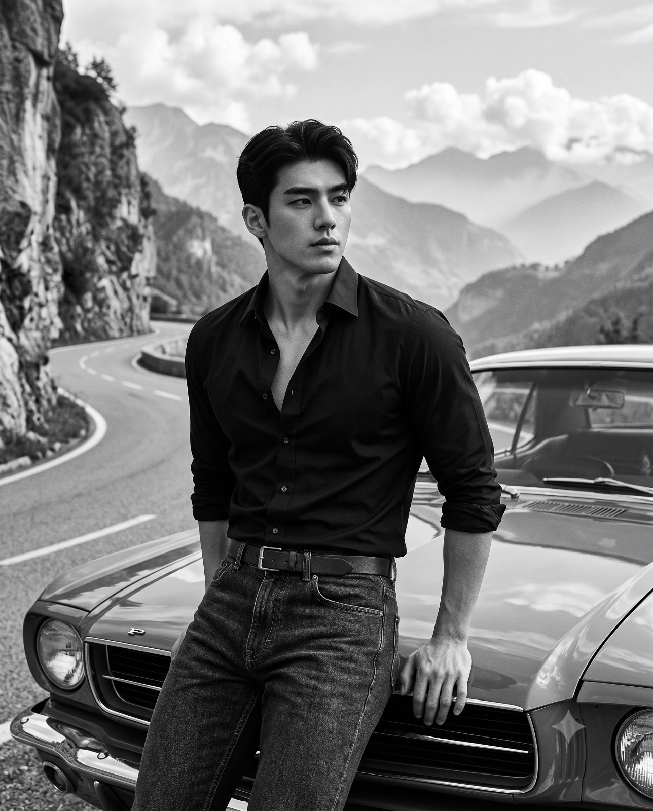 Vintage Aesthetic Men's Fashion Portrait