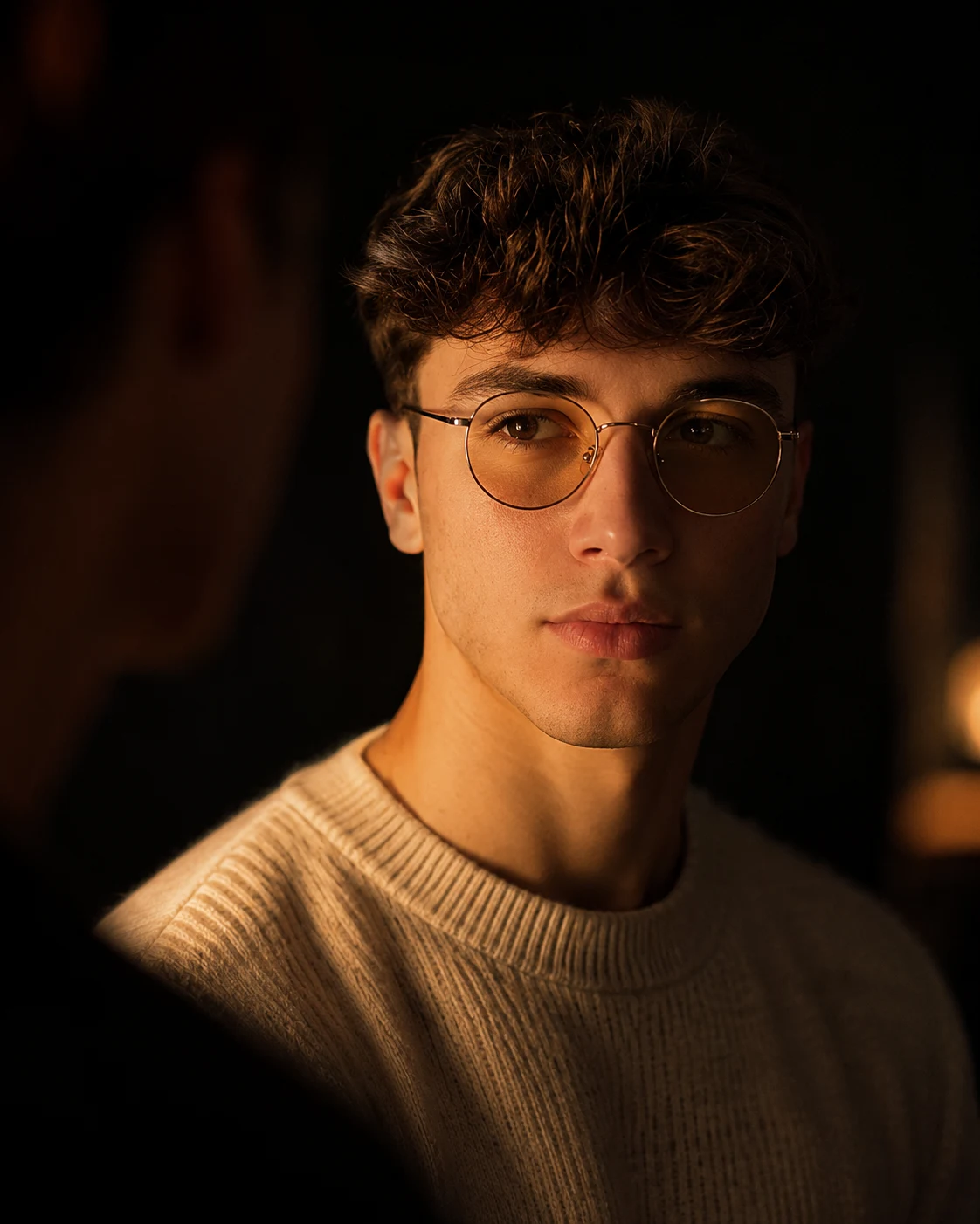 Warm Studio Light Male Portrait