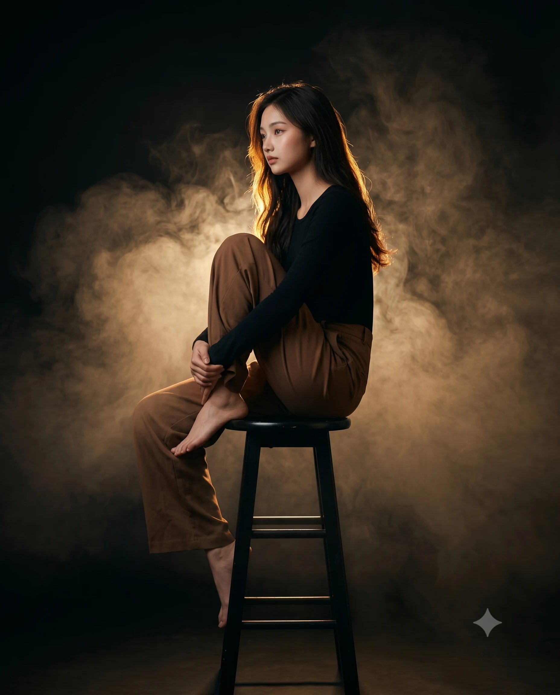 Barefoot in the Fog Portrait