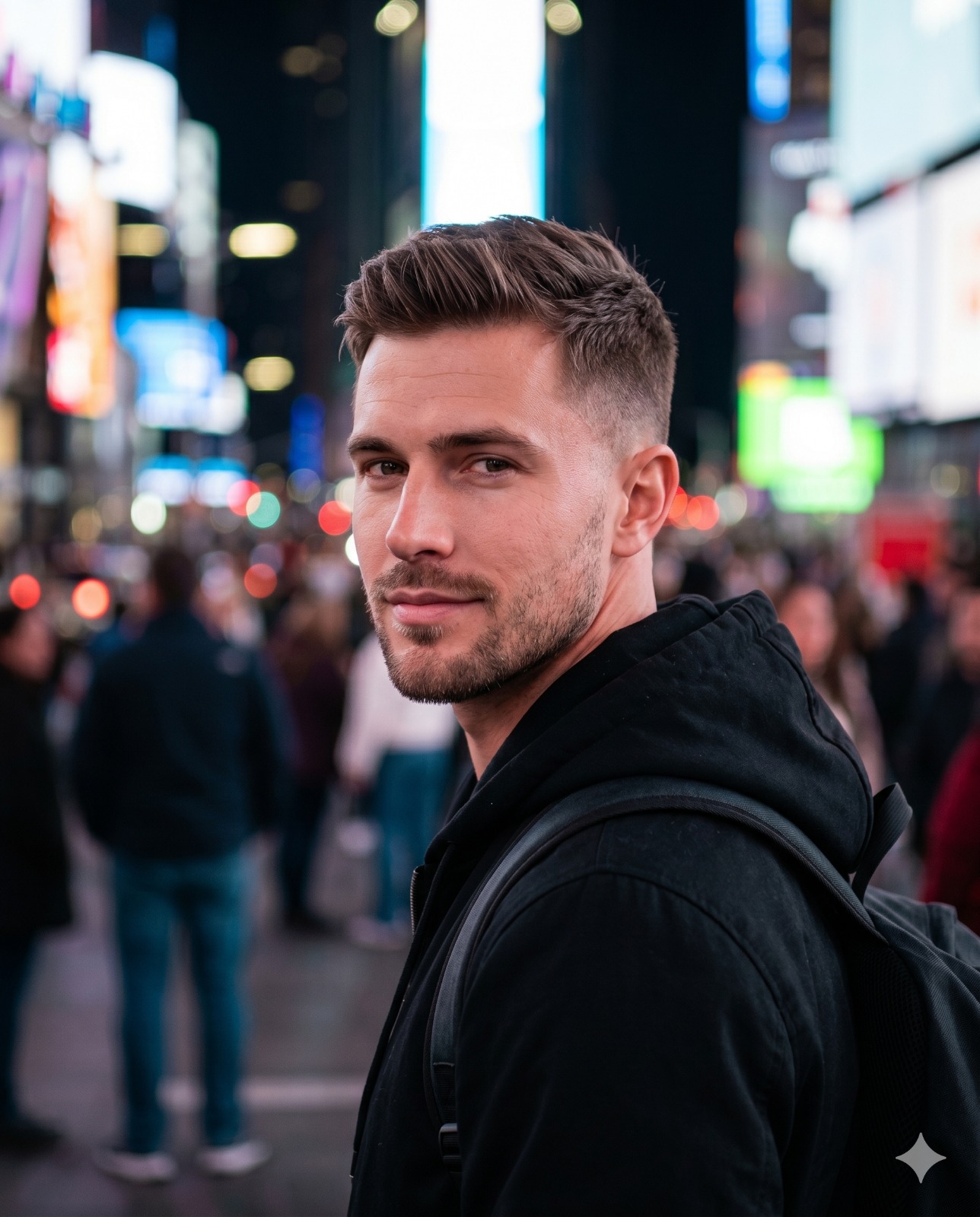 Lost in the City Lights Portrait