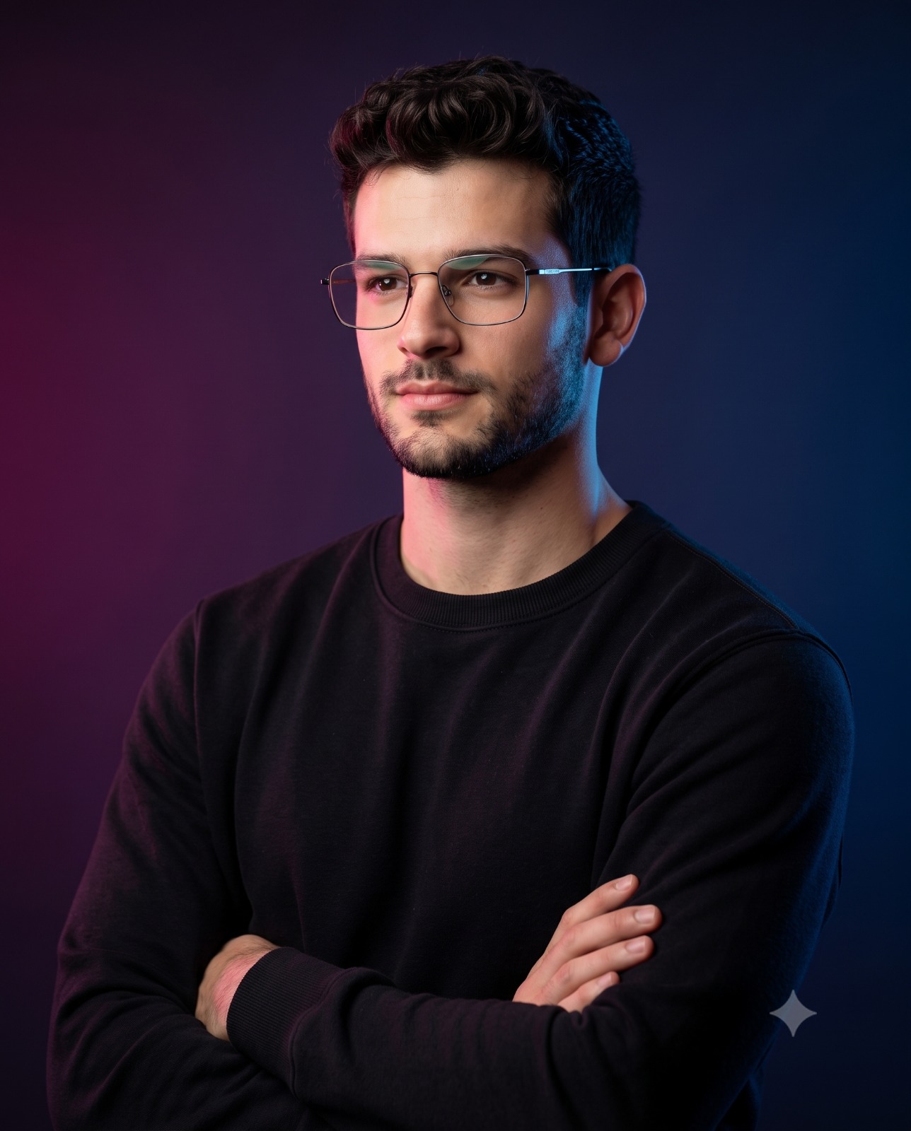 Dual Tone Light Male Portrait