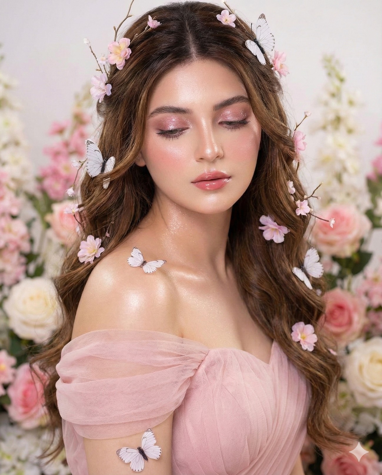 Pastel High Fashion Editorial Studio Portrait