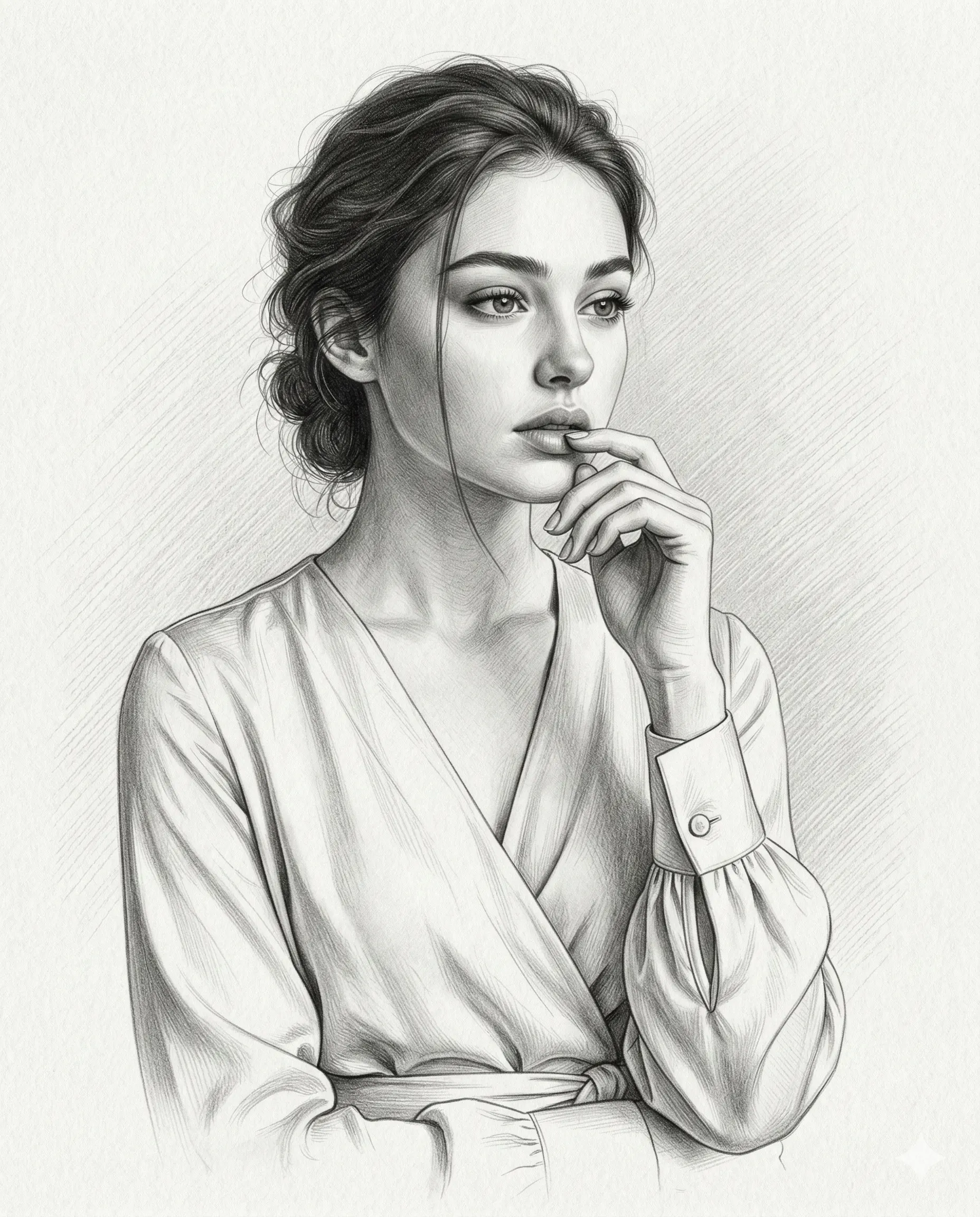 Fine-lined Muse Drawing Art