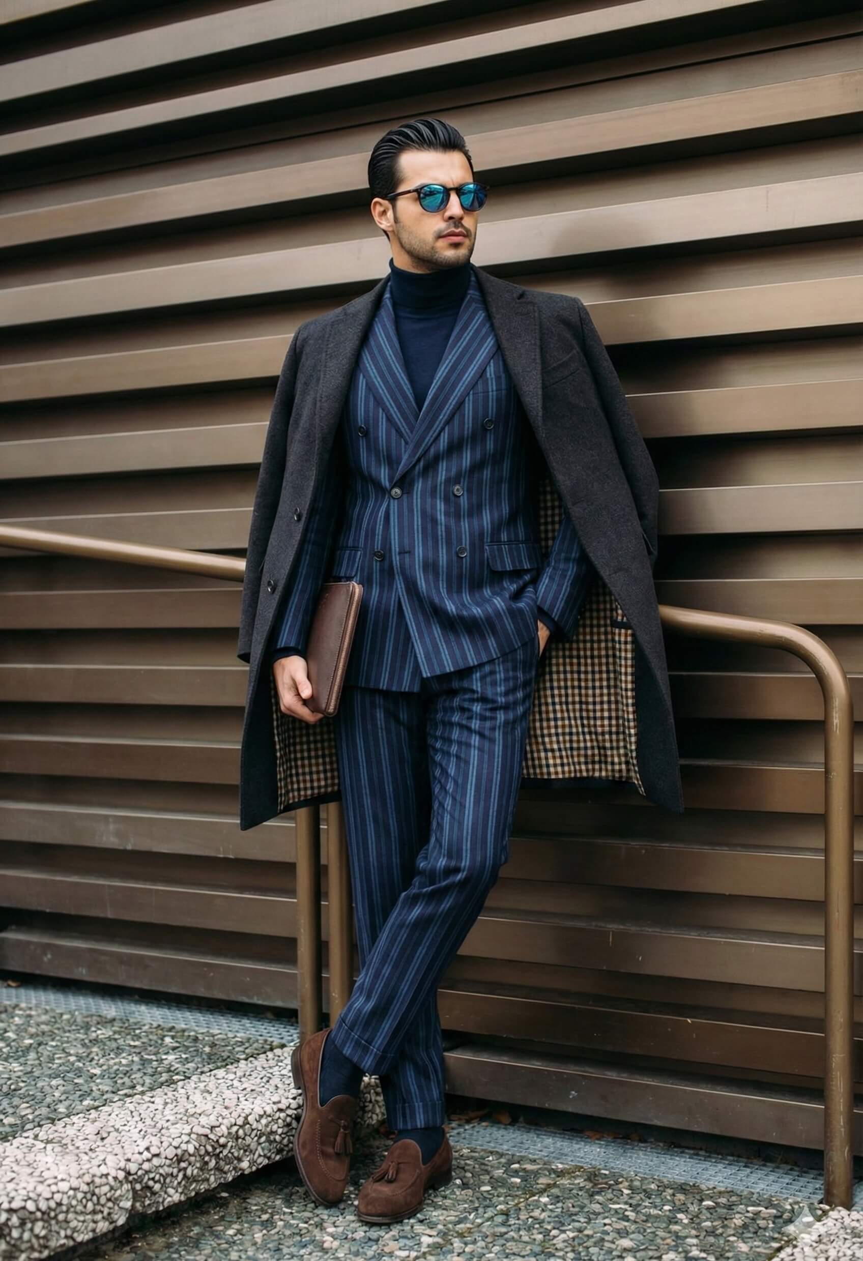 Pinstripe Perfection Business Portrait