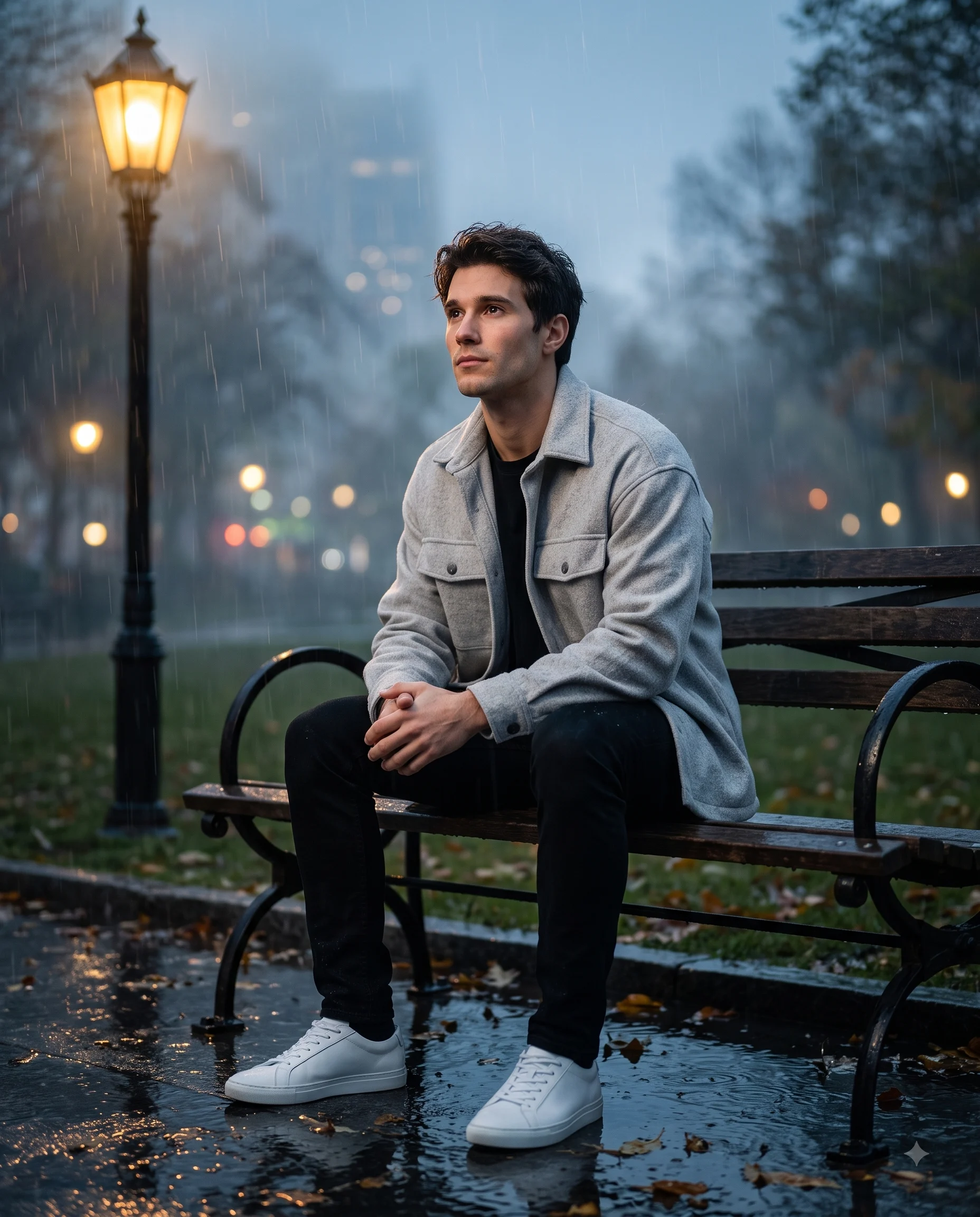 Aesthetic Sad Boy Rain Photo
