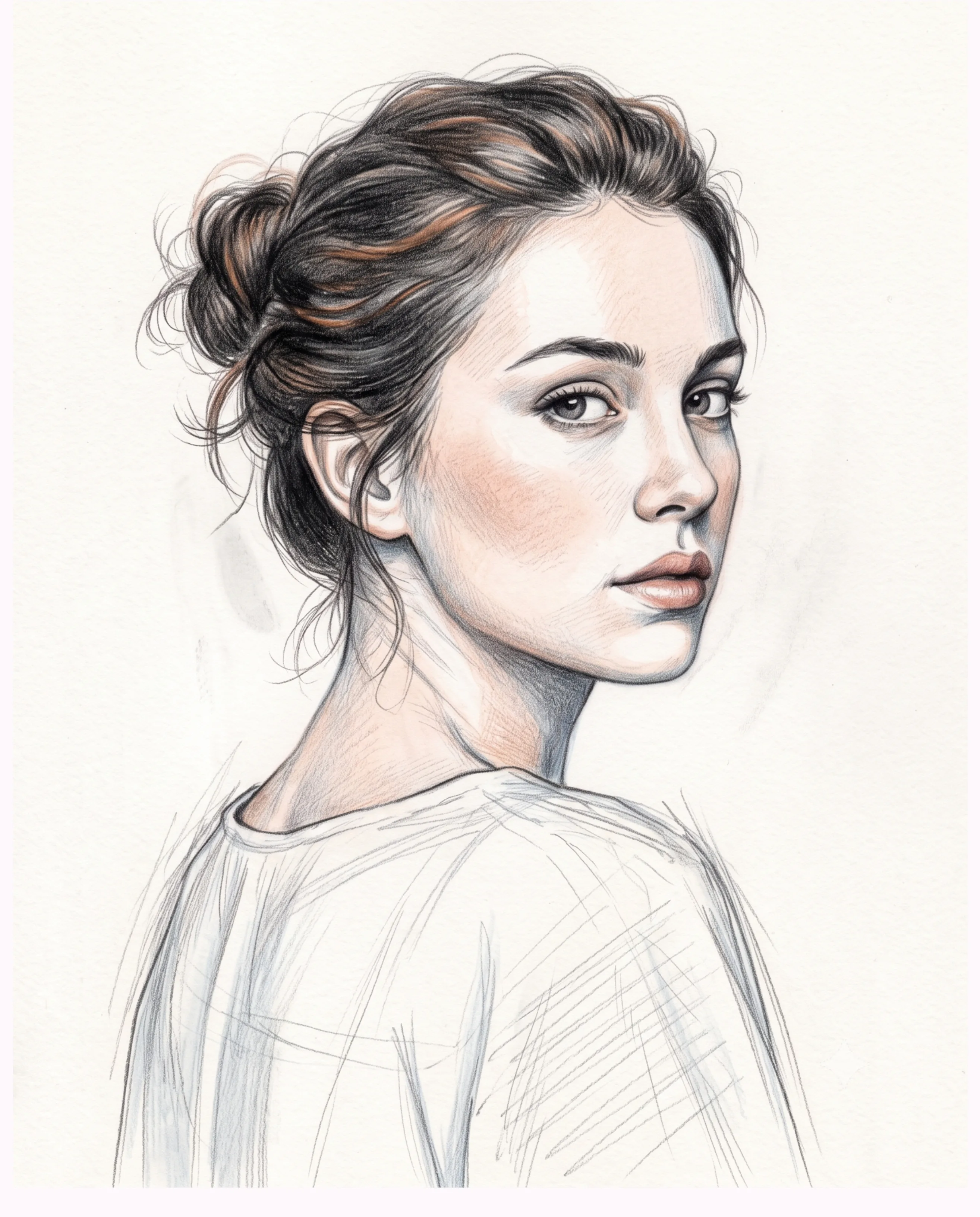 Graphite and Blush Digital Illustration