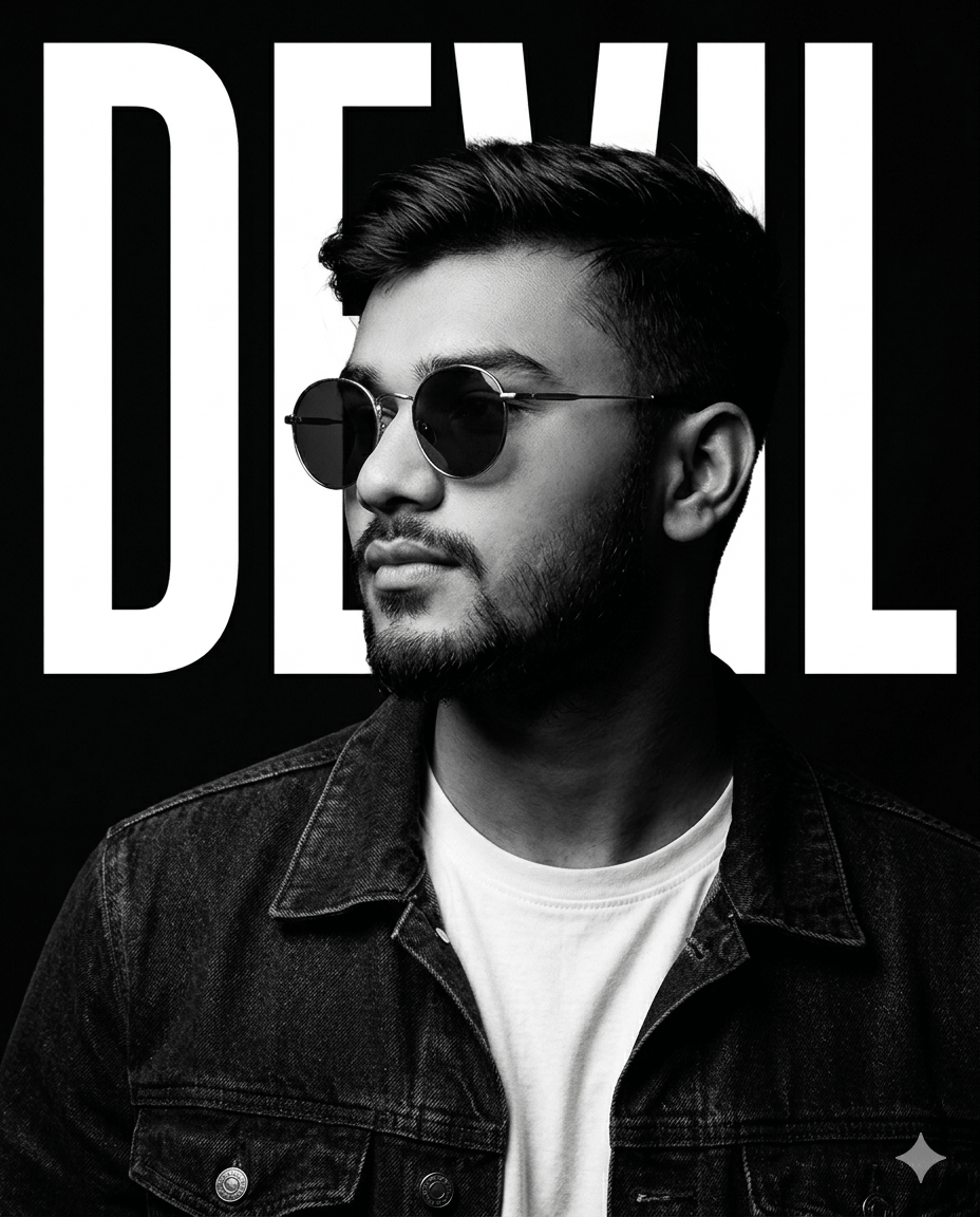 Man in Shades Black Portrait