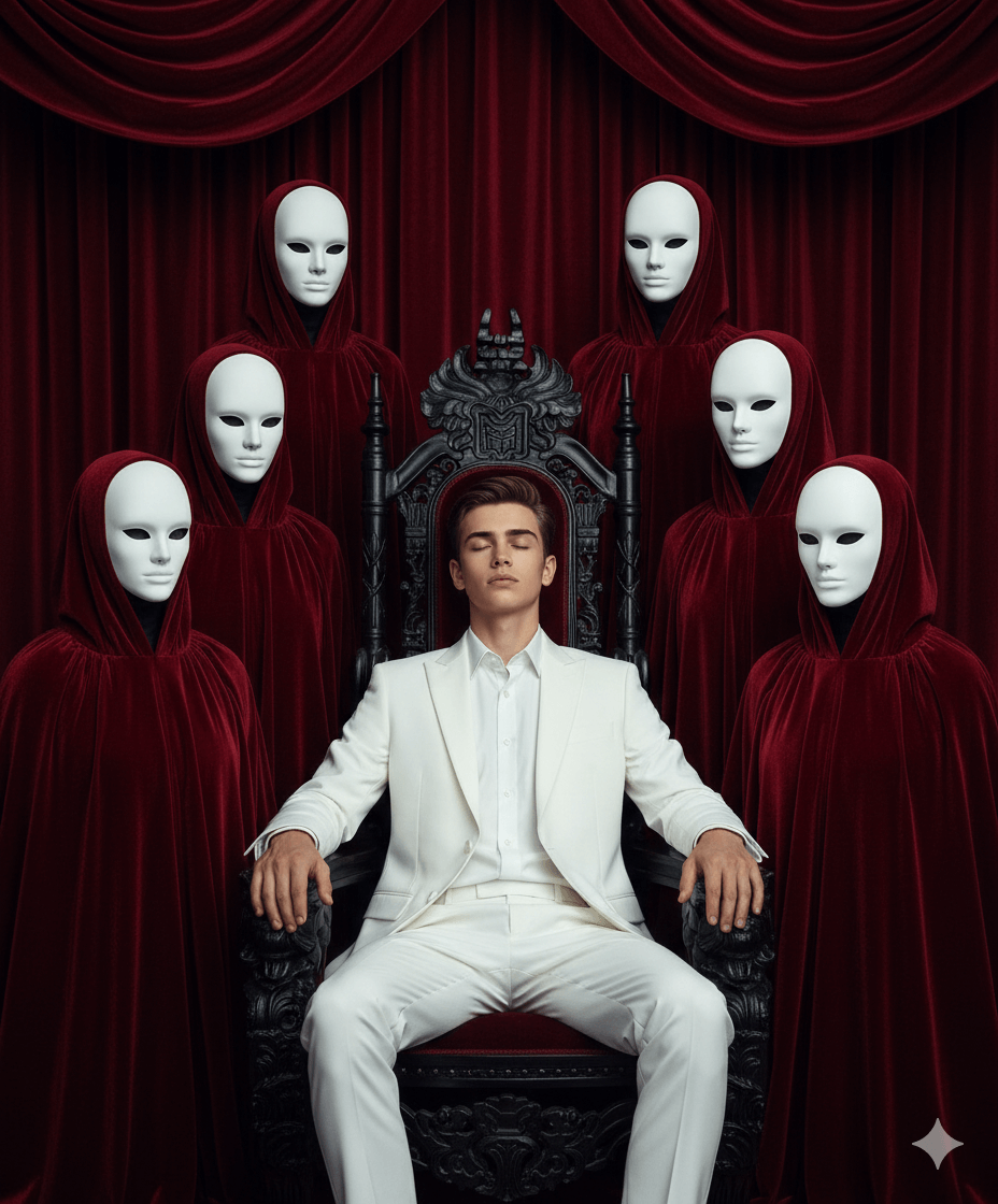 All White Outfit Regal King Power Portrait