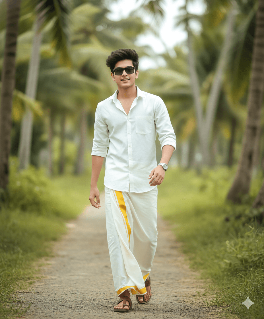 Kurta Meets Streetwear Tradition Fashion Portrait