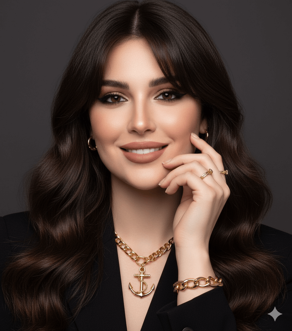 Dark Chocolate Waves Hair Studio Beauty Portrait